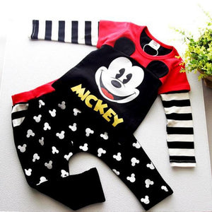 Mickey Minnie Mouse Little Baby Clothes Set For Toddler Girls Boys Children Clothing Tracksuit Boutique Kids Sports Suit Outfits