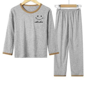 Long-sleeved home service pajamas children's suit boys' shirts + pants clothing children's winter casual cotton pajamas set