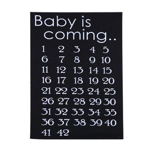 Pregnancy Tees Stickers Creative Clothes Fabric Patches Baby is Coming Baby Birth Countdown 42 Weeks Cloth Accessories