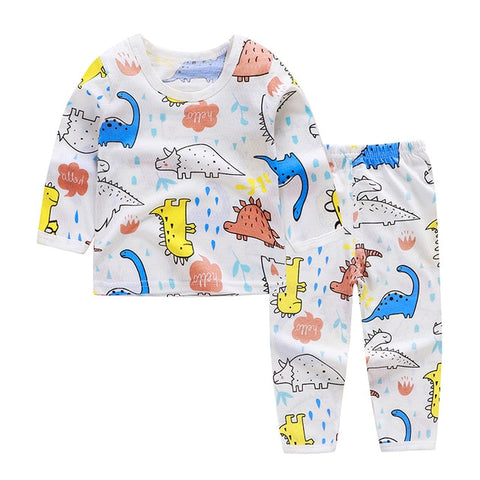 18m-6y Cartoon Kids Pajama Sets Cotton Long Sleeve Clothing Set Spring Winter Child Pyjamas Set Baby Girls Boys Sleep Wear