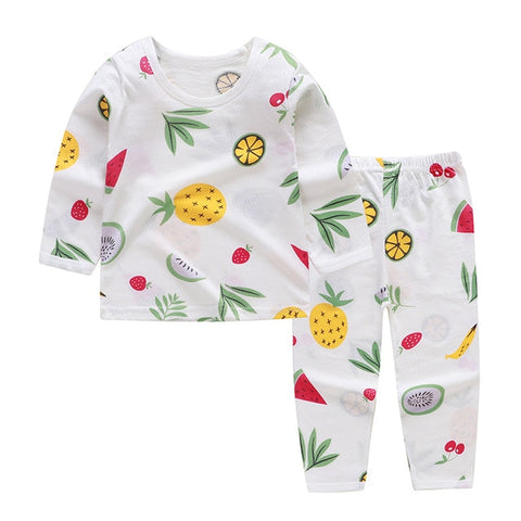 18m-6y Cartoon Kids Pajama Sets Cotton Long Sleeve Clothing Set Spring Winter Child Pyjamas Set Baby Girls Boys Sleep Wear