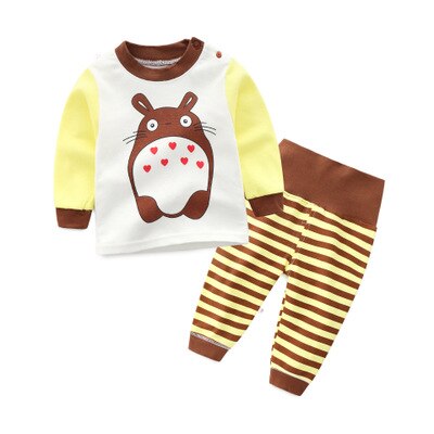 Cartoon Kids Pajamas Sets Cotton Boys Sleepwear Suit Warm Child Girl Pajamas Long Sleeve Tops+Pants 2pcs Children Clothing