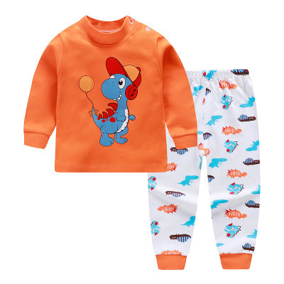 Cartoon Kids Pajamas Sets Cotton Boys Sleepwear Suit Warm Child Girl Pajamas Long Sleeve Tops+Pants 2pcs Children Clothing