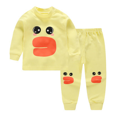 Cartoon Kids Pajamas Sets Cotton Boys Sleepwear Suit Warm Child Girl Pajamas Long Sleeve Tops+Pants 2pcs Children Clothing