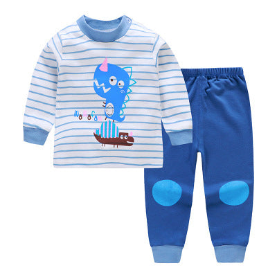 Cartoon Kids Pajamas Sets Cotton Boys Sleepwear Suit Warm Child Girl Pajamas Long Sleeve Tops+Pants 2pcs Children Clothing