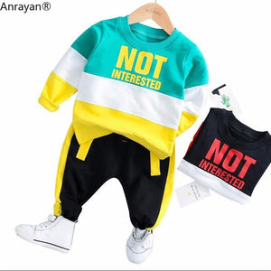 KIDS Spring Baby Girl Boy Clothing Infant Clothes Suits Casual Sport Cotton T Shirt Pants Sets Children Toddler Tracksuits Set