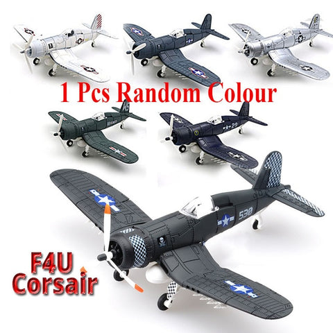 20*18CM  Assemble Fighter Model Toys Building Tool Sets Combat Aircraft Diecast War-II BF-109 Hurricane Spitfire Pirate Military