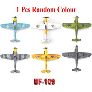 20*18CM  Assemble Fighter Model Toys Building Tool Sets Combat Aircraft Diecast War-II BF-109 Hurricane Spitfire Pirate Military