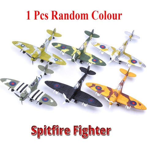 20*18CM  Assemble Fighter Model Toys Building Tool Sets Combat Aircraft Diecast War-II BF-109 Hurricane Spitfire Pirate Military