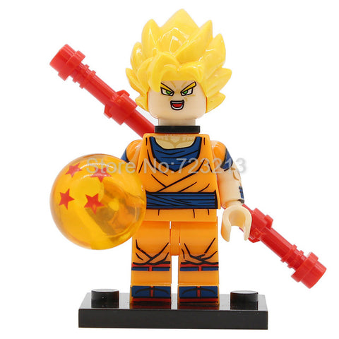 Single Sale Dragon Ball Cartoon Figure Z Son Goku Vegeta Master Roshi Krillin Android 17 Building Block Set Models Toys Legoing