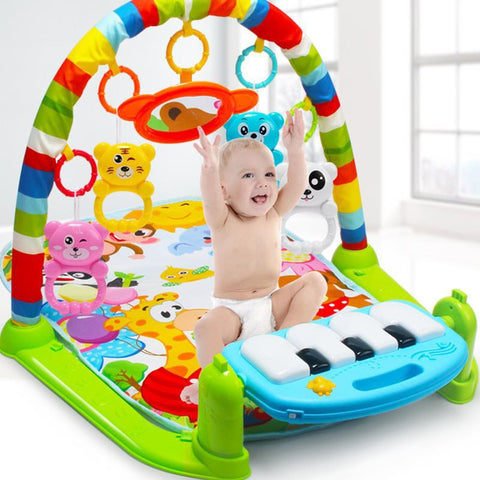 Children Fitness Rack Baby Gym Play Mat Infant Toys Piano Keyboard Music Blanket Intellectual Development Early Education Rug