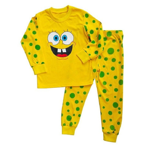 2019 Casual Homewear Pajamas Cartoon Cotton Ironman Spiderman Super Marios Bros Long Sleeve Children Set Baby Boy Kid Clothing