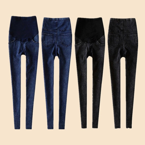 Leggings women Maternity Jeans Clothes For Pregnant Women Elastic Thin Pencil Feet Pregnancy Pants Women's Denim Skinny Trousers