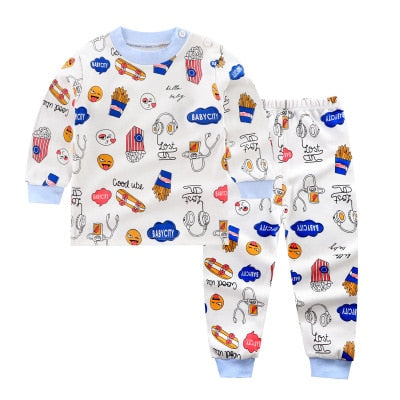 Girls Pooh Bear Pajamas Kids Sleepwear Children Unicorn Cartoon Clothing Set Baby Long Sleeve Pijamas Home Clothing for Boys