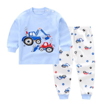 Girls Pooh Bear Pajamas Kids Sleepwear Children Unicorn Cartoon Clothing Set Baby Long Sleeve Pijamas Home Clothing for Boys