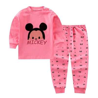 Girls Pooh Bear Pajamas Kids Sleepwear Children Unicorn Cartoon Clothing Set Baby Long Sleeve Pijamas Home Clothing for Boys