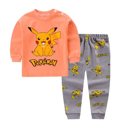 Girls Pooh Bear Pajamas Kids Sleepwear Children Unicorn Cartoon Clothing Set Baby Long Sleeve Pijamas Home Clothing for Boys