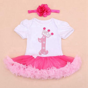 Summer Baby Girls' Clothing Sets 1st Birthday Outfits Lace Petti Romper Dress Headband 2PCS Baby Girl Tutu Set Kids Clothes