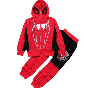 Boys Clothing Set Cosplay Spiderman Clothing Set For Boys Autumn Full Sleeve Hoodies Coat And Pants Kids Clothes Spider-Man Suit