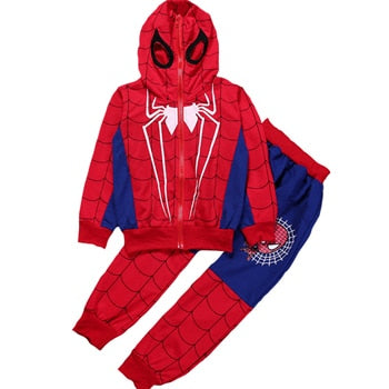 Boys Clothing Set Cosplay Spiderman Clothing Set For Boys Autumn Full Sleeve Hoodies Coat And Pants Kids Clothes Spider-Man Suit