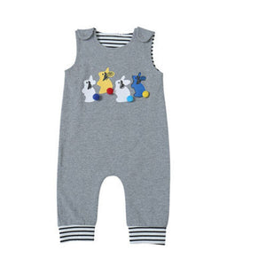 New My 1st Easter Baby Boy Girl Unisex Bunny Long Romper Jumpsuit Playsuit Outfits Sleeveless Boys'and Girls' Clothing