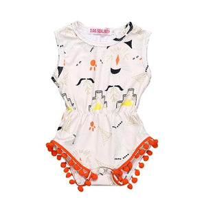 Newborn Baby Girls' Summer Cute Printed Bodysuit Cartoon Sunsuit Kids Girl Outfits Cloth For Girls Beach Wear Clothing