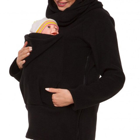 Hot Spring Autumn Kangaroo Carrier Hoddies Jackets Women's Maternity Hoodies Baby Holder Hoodies Winter Outwear Pregnancy Coat
