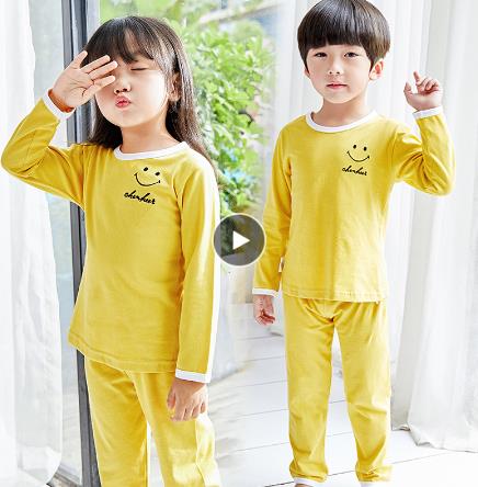 Long-sleeved home service pajamas children's suit boys' shirts + pants clothing children's winter casual cotton pajamas set