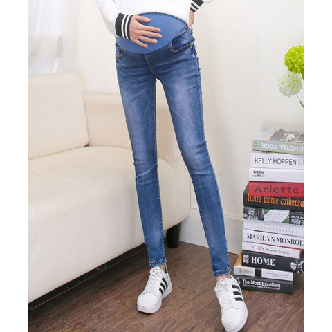 Stretch Denim Jeans For Pregnant Women Trousers Nursing Maternity Clothes Elastic Waist Pregnancy Pants Spring Maternity Clothes