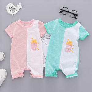 Infant Thin Romper Baby Jumpsuits Summer Short-sleeved Baby Crawling Clothes 2019 Summer Newborns Clothes Girls' Clothing
