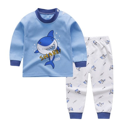 Girls Pooh Bear Pajamas Kids Sleepwear Children Unicorn Cartoon Clothing Set Baby Long Sleeve Pijamas Home Clothing for Boys