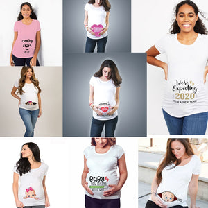 2020 Loading Women Maternity Short Sleeve Tops T-shirt Pregnancy Funny Clothes for Pregnant Maternity Hot Sale T-shirt Drop Ship