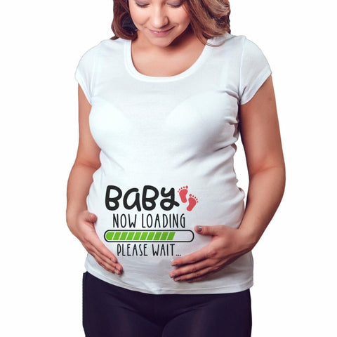 2020 Loading Women Maternity Short Sleeve Tops T-shirt Pregnancy Funny Clothes for Pregnant Maternity Hot Sale T-shirt Drop Ship
