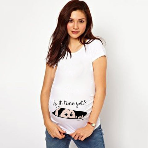 It's A Girl Maternity Plus Size Tees Tops Summer Pregnant Maternity T-Shirt Short Sleeve Casual Pregnancy Clothes Funny Clothing