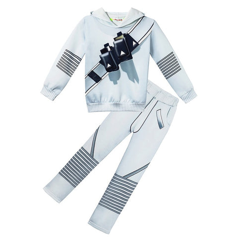DJ Marshmello Baby Boys Outfits 2019 Spring Autumn Print Hoodies Tops+pants with Mask Sets Fashion Children Suits Kids Clothing