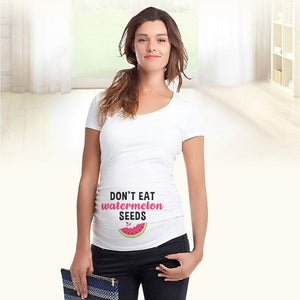 See You Soon 2020 Summer Tees Women T-shirts Slim Maternity Funny Letter Tops O-Neck Pregnancy T Shirts for Pregnant Women