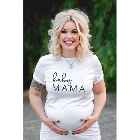 See You Soon 2020 Summer Tees Women T-shirts Slim Maternity Funny Letter Tops O-Neck Pregnancy T Shirts for Pregnant Women