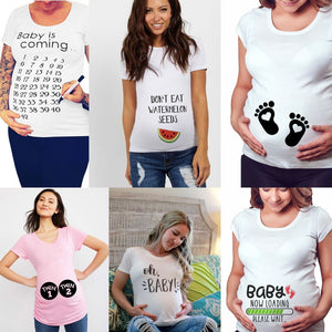 Don't Eat Watermelon New 2020 Summer Maternity Pregnancy T Shirt Women Tee Letter Print Pregnant Clothes Funny T-shirt