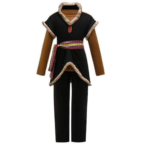 Snow Queen Kristoff Cosplay Costumes Kids Carnival Party Three-piece Outfit Fancy Dress Up Children Clothing Movie Boys Sets