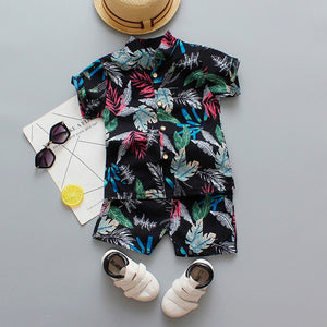 Newborn Baby Boys' clothes summer outfit travel print sets 2pcs suit for infant baby boy clothing 1 years birthday baby sets