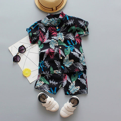 Newborn Baby Boys' clothes summer outfit travel print sets 2pcs suit for infant baby boy clothing 1 years birthday baby sets