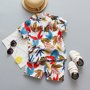 Newborn Baby Boys' clothes summer outfit travel print sets 2pcs suit for infant baby boy clothing 1 years birthday baby sets
