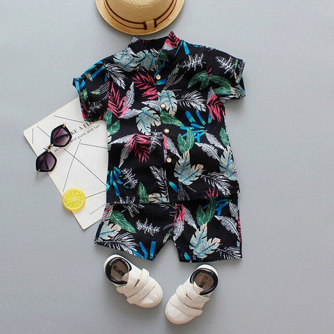 Newborn Baby Boys' clothes summer outfit travel print sets 2pcs suit for infant baby boy clothing 1 years birthday baby sets