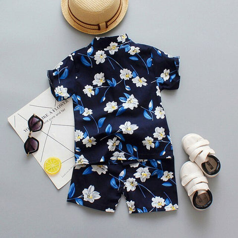 Newborn Baby Boys' clothes summer outfit travel print sets 2pcs suit for infant baby boy clothing 1 years birthday baby sets