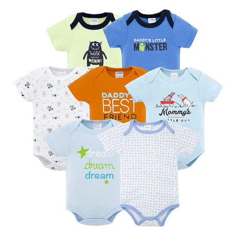 baby Boys' Rompers sets newborn bodysuit 7pcs/lot clothing cotton summer girls jumpsuit