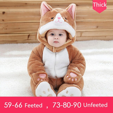 Sell Newborn Clothing Baby Boy's Hooded Winter Cotton Snowsuit Baby Girls's Thicken Outfit Jumpsuits Kids Clothes Free Drop Ship