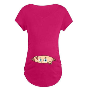 TELOTUNY Fashion Cartoon 3D Print Pregnant Maternity t shirts Women Casual Pregnancy Clothes For Pregnant Women summer shirts