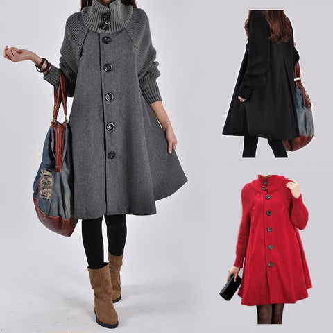 Women's coat maternity clothing 5XL Autumn Winter Long Loose knitting clothing Women cloak Pregnancy Women Jackets Plus Size