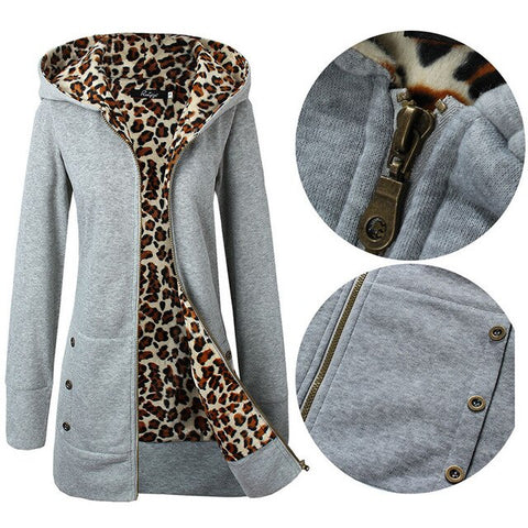 Women's Coats Autumn Winter Maternity Pregnant Woman Hooded Jacket Coat Casual Leopard Warm Jackets  for Woman Pregnancy Clothes