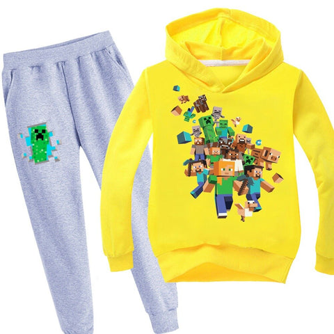 Minecrafting Children's Sets Christmas Clothes Boy Clothes Thanksgiving Outfits Toddler Girl Clothes Boutique Kids Clothing 2020